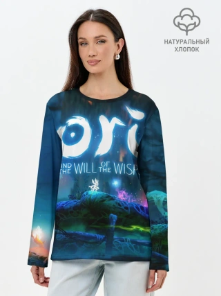 Лонгслив женский. Хлопок / Ori and the Blind Forest