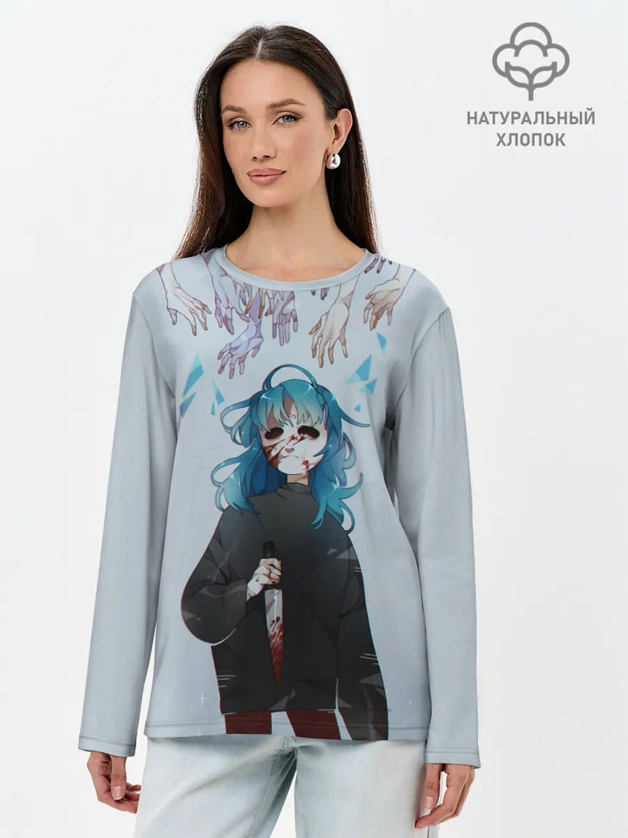 Лонгслив женский. Хлопок / Sally face