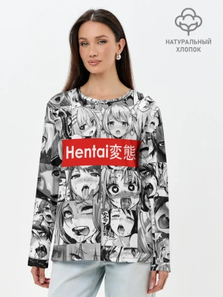 Лонгслив женский. Хлопок / Японская анимация