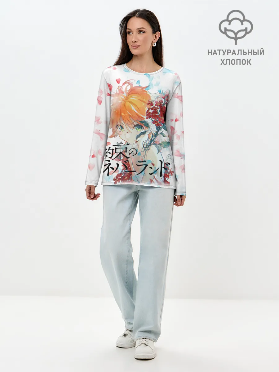 Лонгслив женский. Хлопок / обещанный неверленд