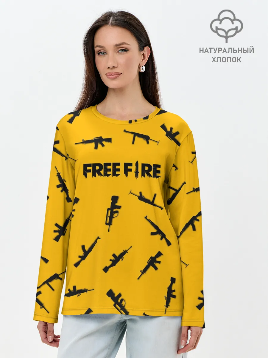 Лонгслив женский. Хлопок / GARENA FREE FIRE