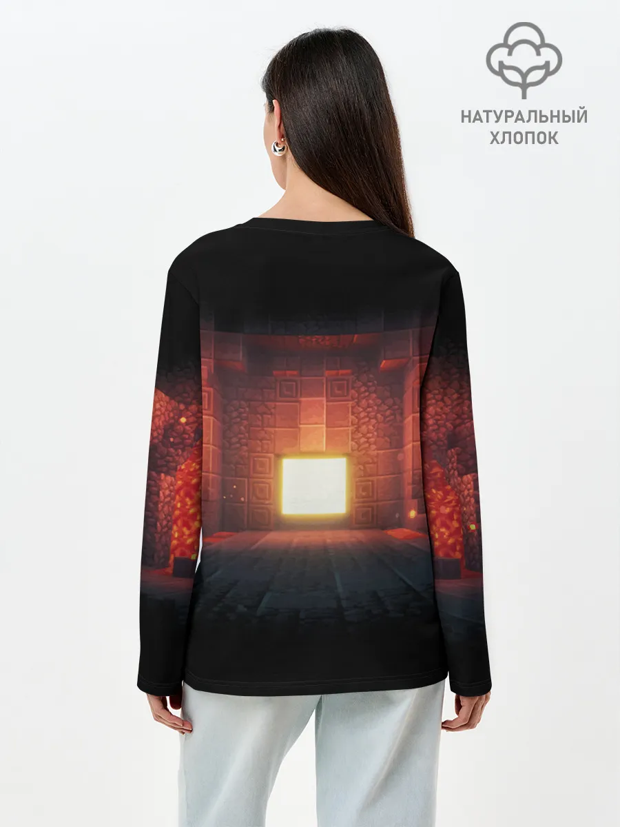 Лонгслив женский. Хлопок / MINECRAFT: Dungeons