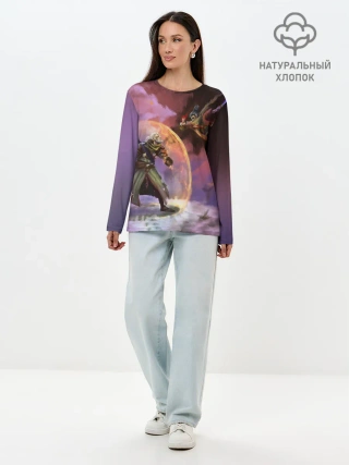 Лонгслив женский. Хлопок / Ведьмак и Секиро