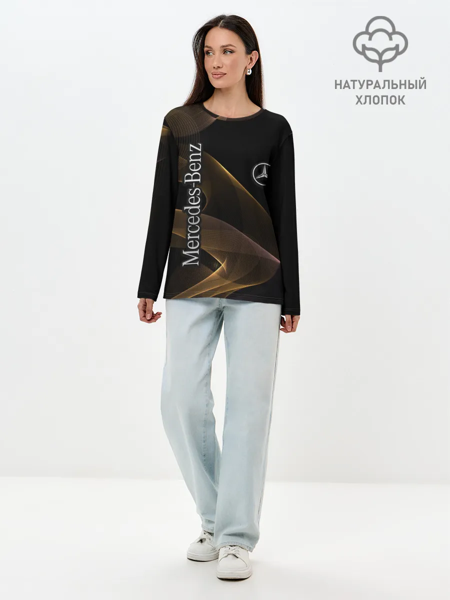 Лонгслив женский. Хлопок / Mercedes
