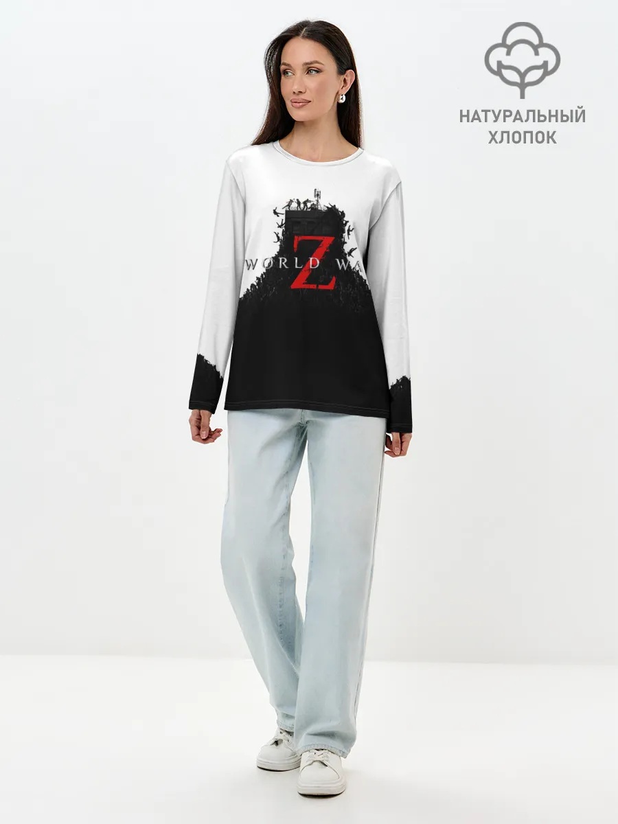 Лонгслив женский. Хлопок / WORLD WAR Z