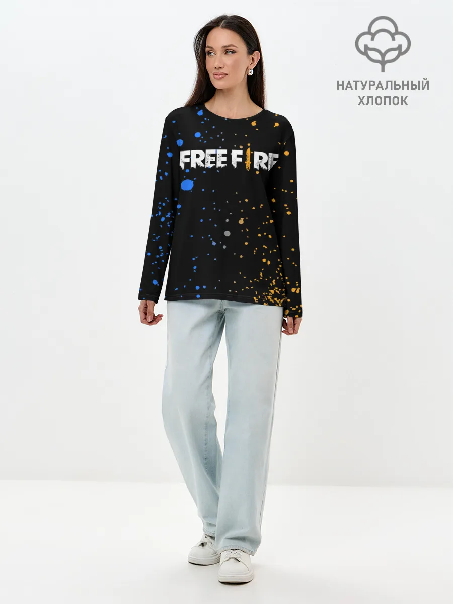 Лонгслив женский. Хлопок / FREE FIRE
