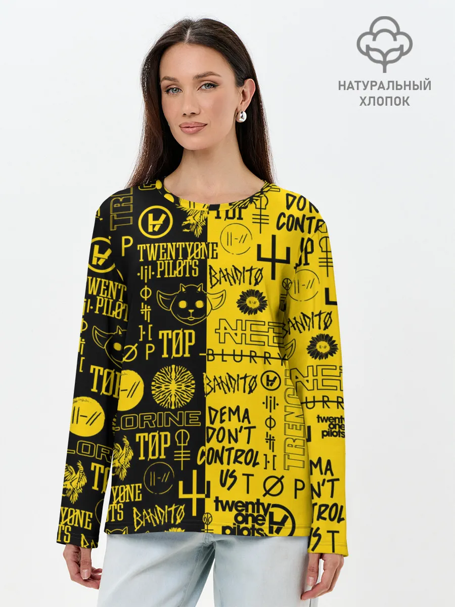 Лонгслив женский. Хлопок / TWENTY ONE PILOTS | 21 PILOTS