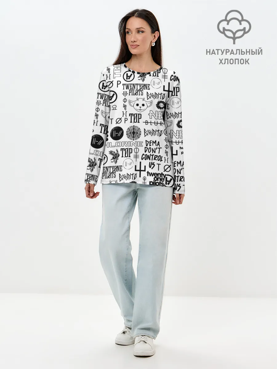 Лонгслив женский. Хлопок / TWENTY ONE PILOTS