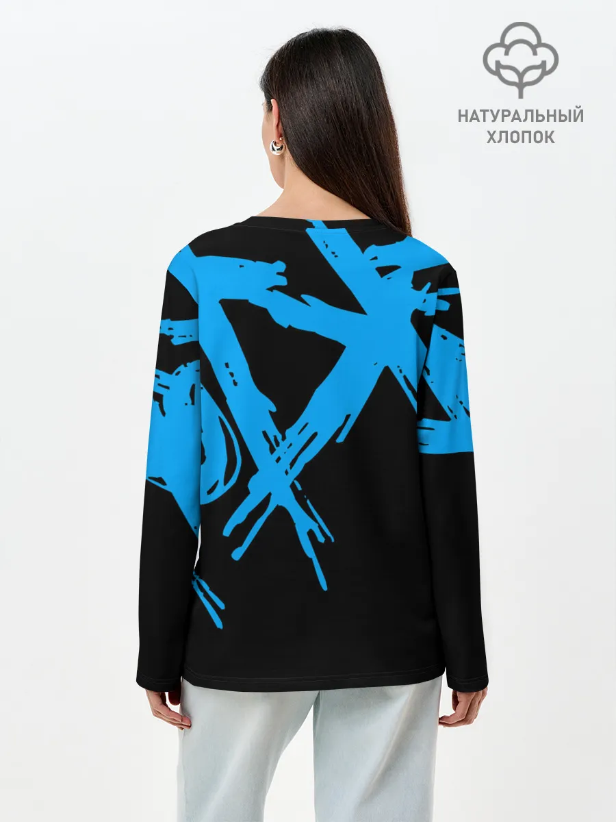 Лонгслив женский. Хлопок / Сектор Газа