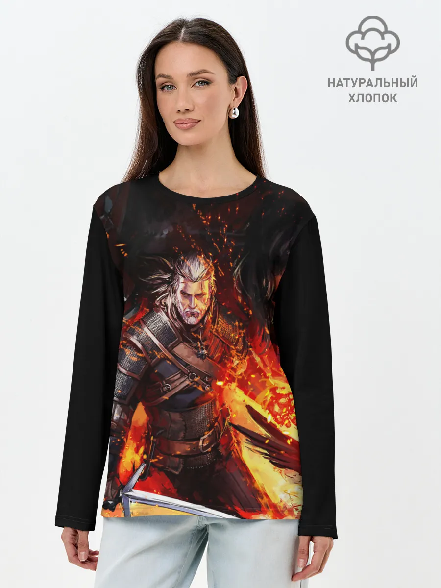 Лонгслив женский. Хлопок / THE WITCHER 3:WILD HUNT