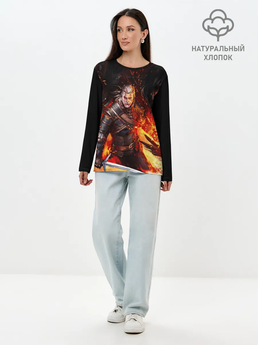 Лонгслив женский. Хлопок / THE WITCHER 3:WILD HUNT