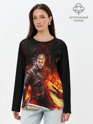 Лонгслив женский. Хлопок / THE WITCHER 3:WILD HUNT