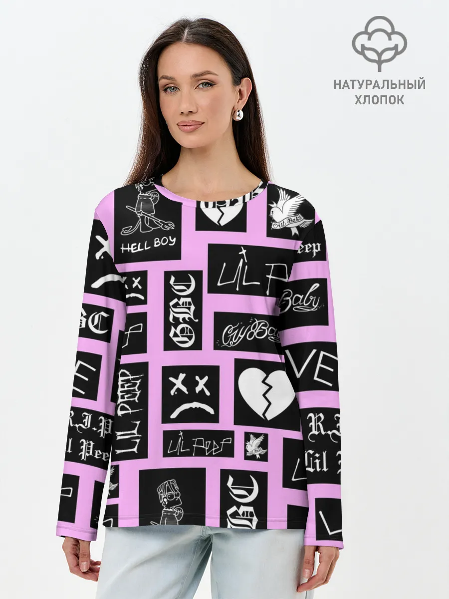 Лонгслив женский. Хлопок / LIL PEEP
