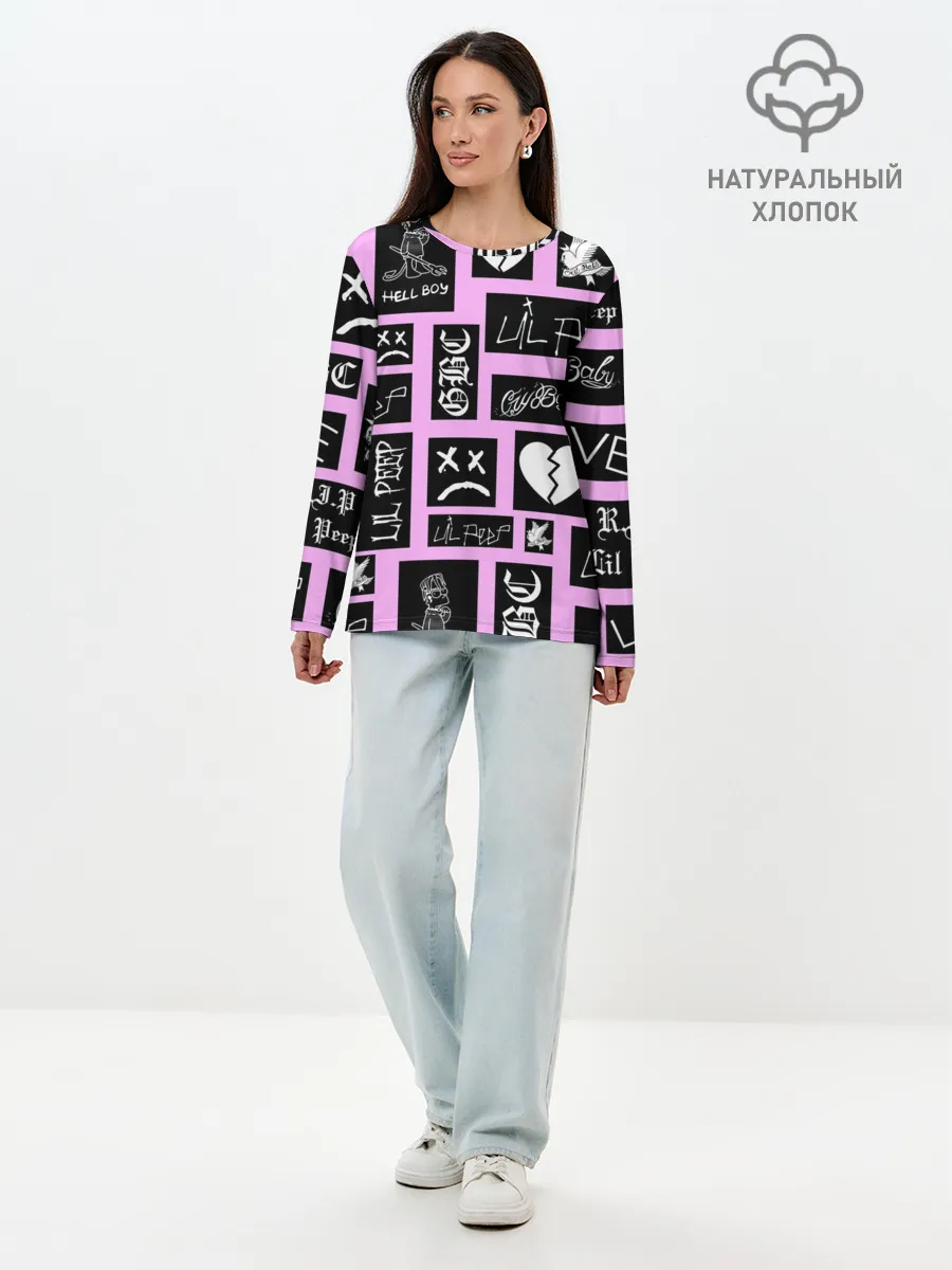 Лонгслив женский. Хлопок / LIL PEEP