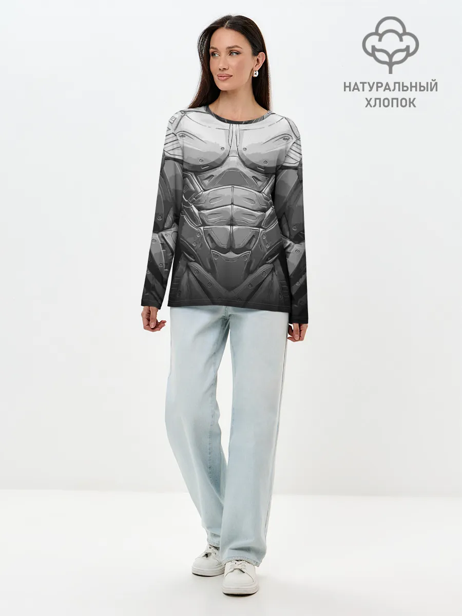 Лонгслив женский. Хлопок / Crysis Экзоскелет