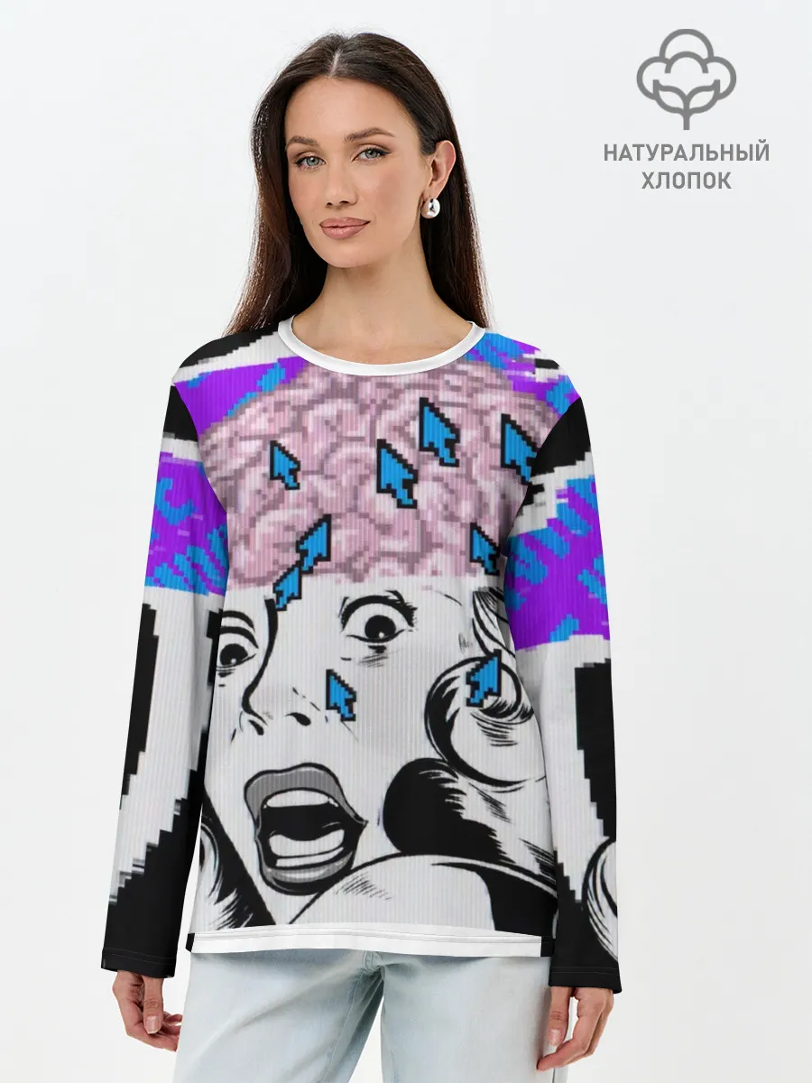 Лонгслив женский. Хлопок / DedSec