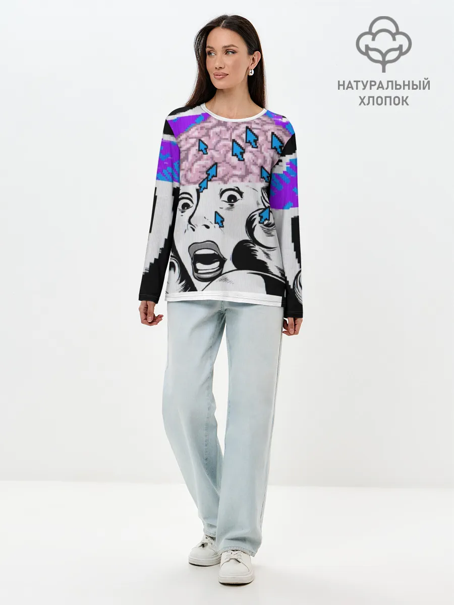 Лонгслив женский. Хлопок / DedSec