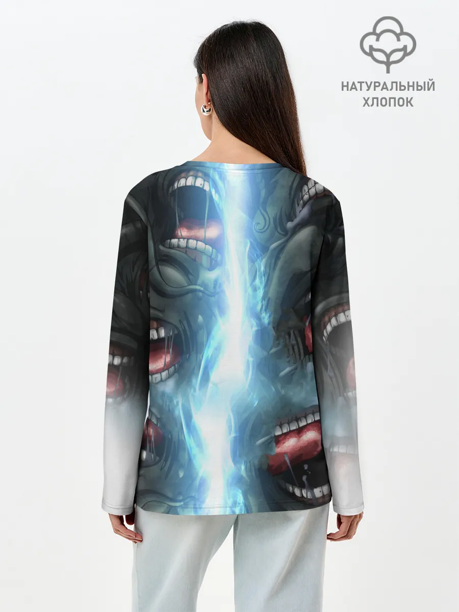 Лонгслив женский. Хлопок / Оверлорд Пасти