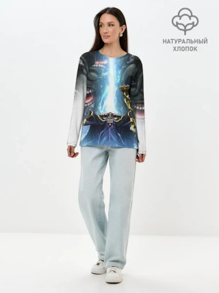 Лонгслив женский. Хлопок / Оверлорд Пасти