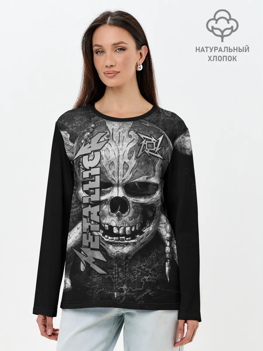 Лонгслив женский. Хлопок / Metallica