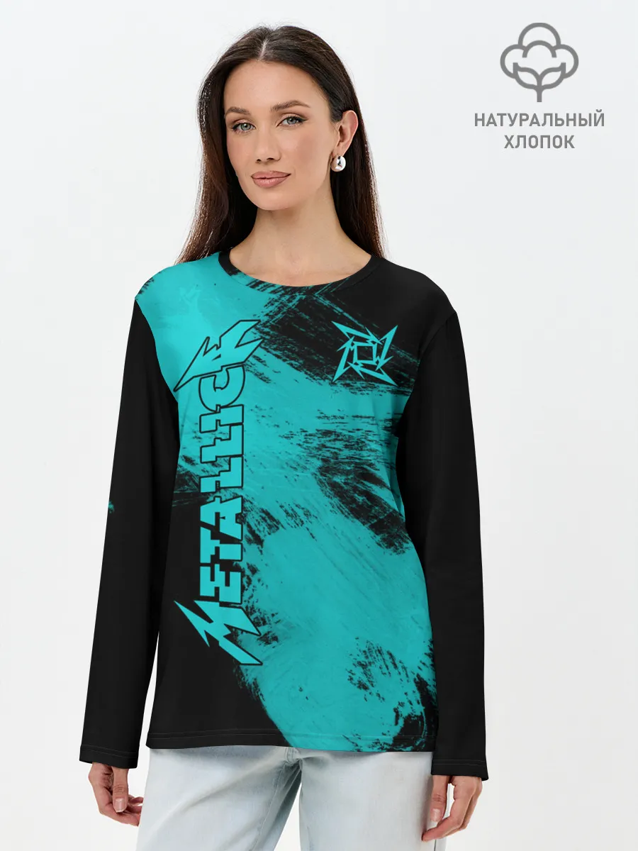 Лонгслив женский. Хлопок / Metallica