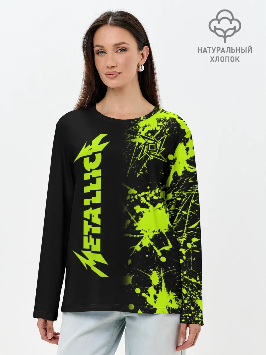 Лонгслив женский. Хлопок / Metallica