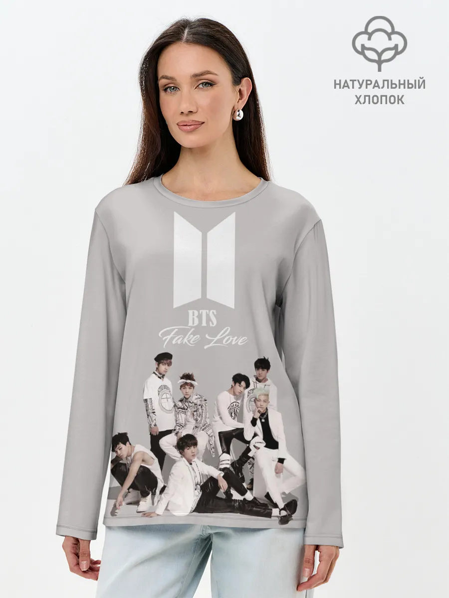 Лонгслив женский. Хлопок / BTS Take love