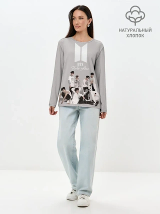 Лонгслив женский. Хлопок / BTS Take love