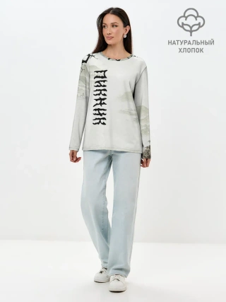 Лонгслив женский. Хлопок / Пикник