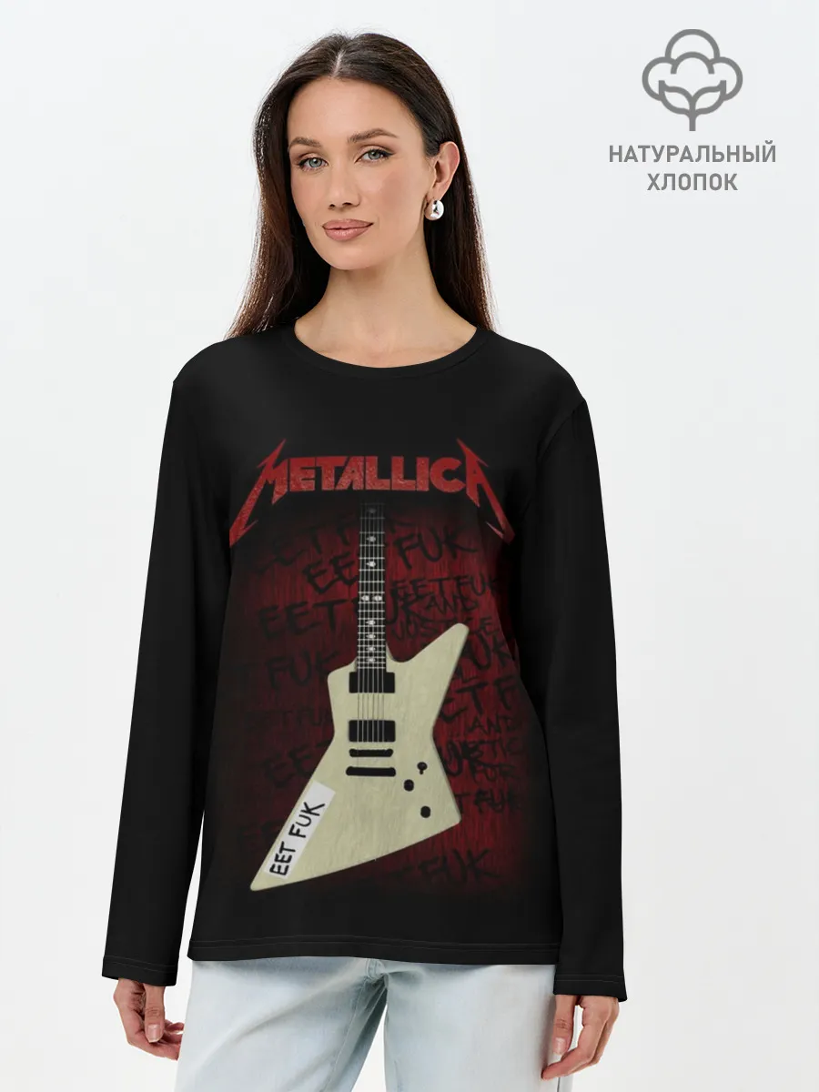 Лонгслив женский. Хлопок / Metallica