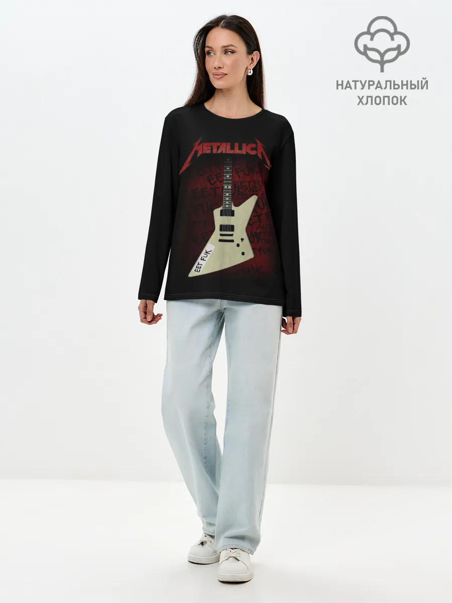 Лонгслив женский. Хлопок / Metallica