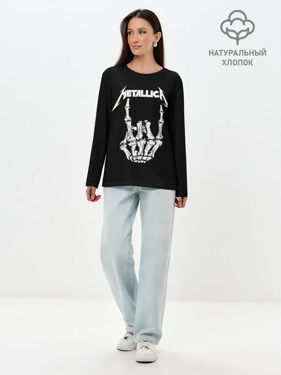 Лонгслив женский. Хлопок / Metallica