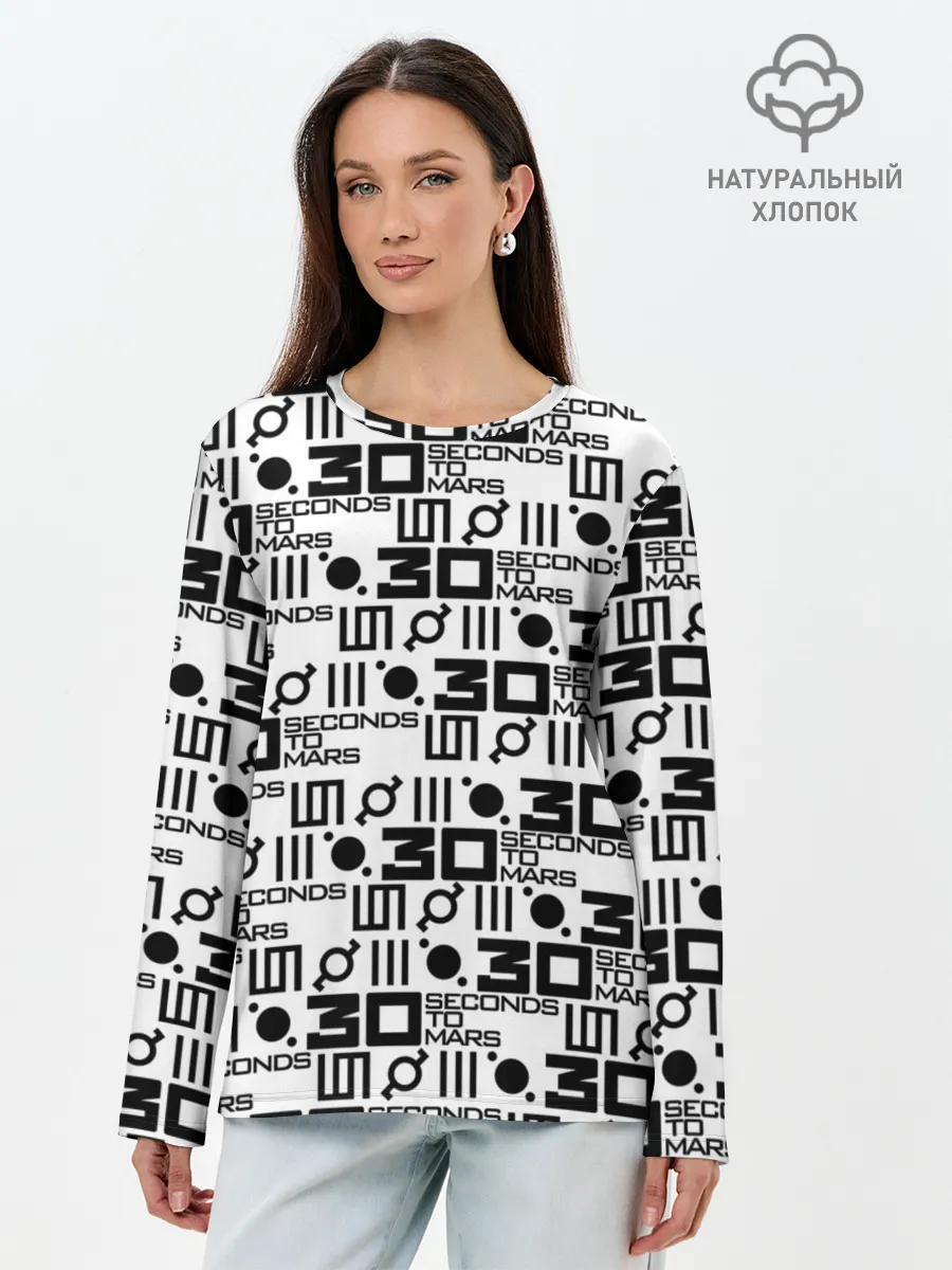 Лонгслив женский. Хлопок / 30 SECONDS TO MARS