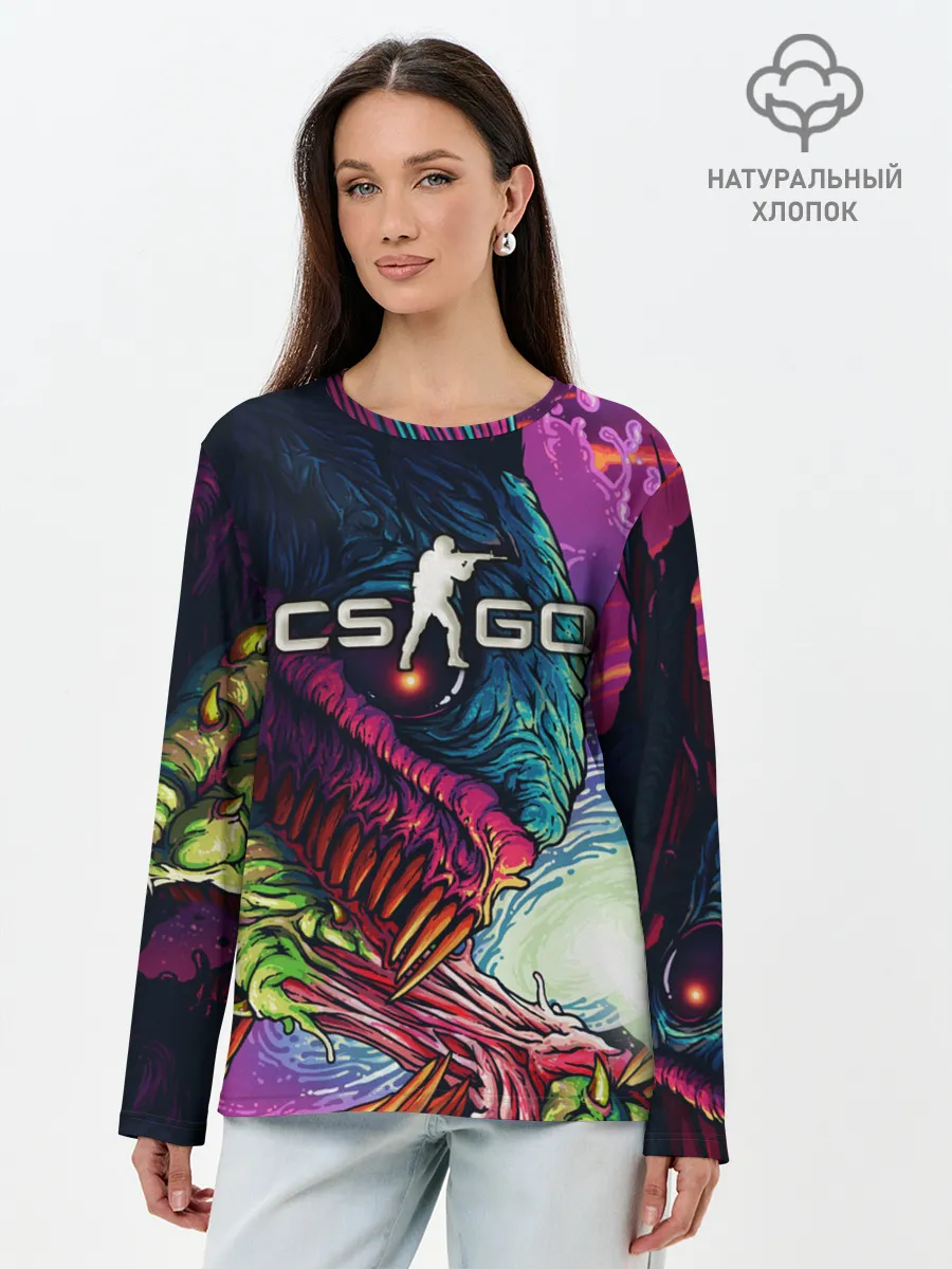Лонгслив женский. Хлопок / CS:GO