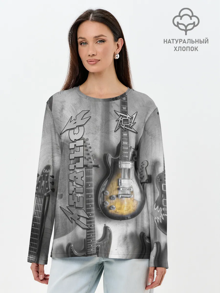 Лонгслив женский. Хлопок / Metallica
