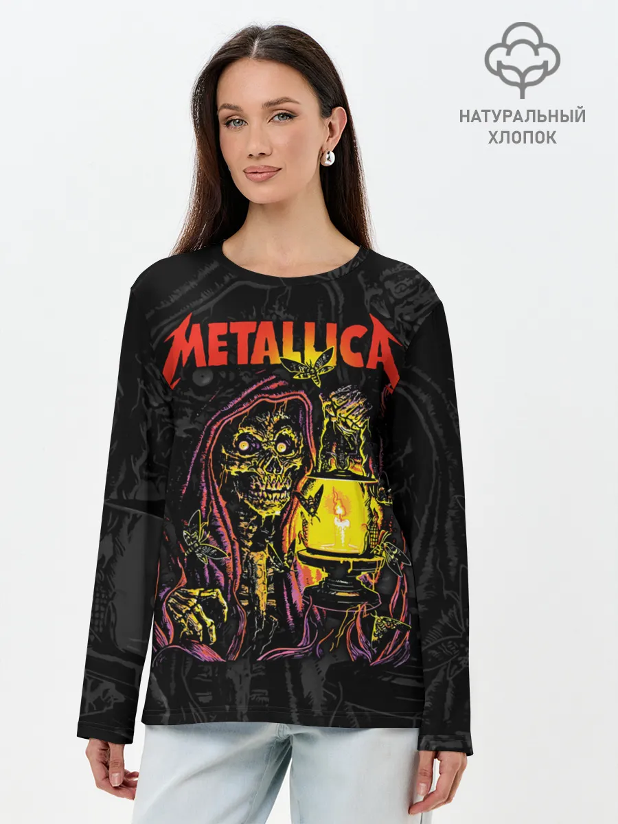 Лонгслив женский. Хлопок / Metallica