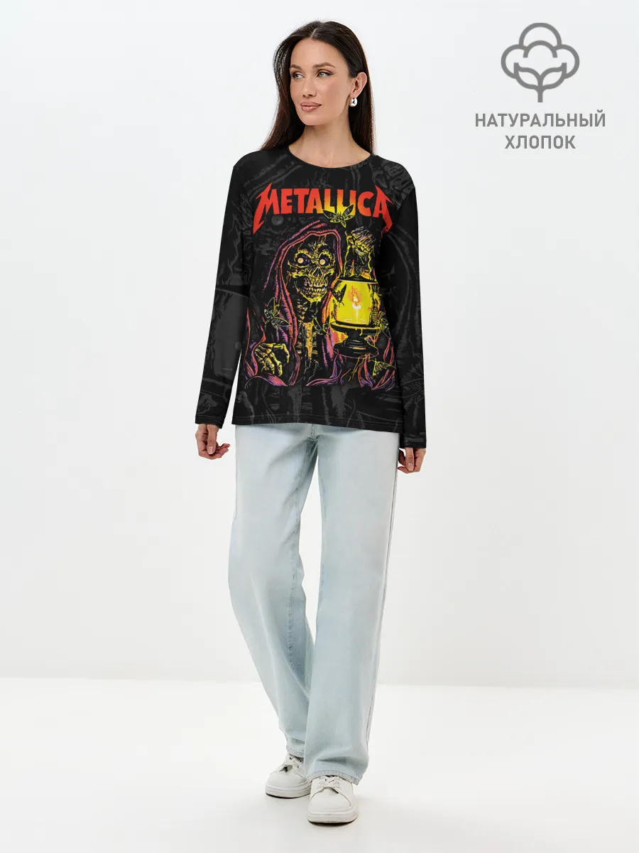Лонгслив женский. Хлопок / Metallica