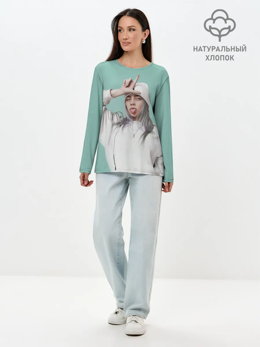 Лонгслив женский. Хлопок / BILLIE EILISH