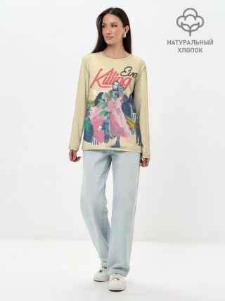 Лонгслив женский. Хлопок / Killing Eve collage