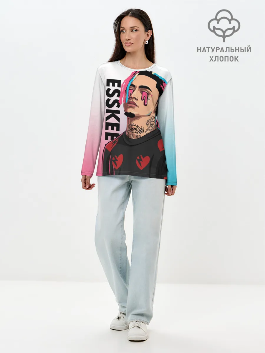 Лонгслив женский. Хлопок / Lil Pump