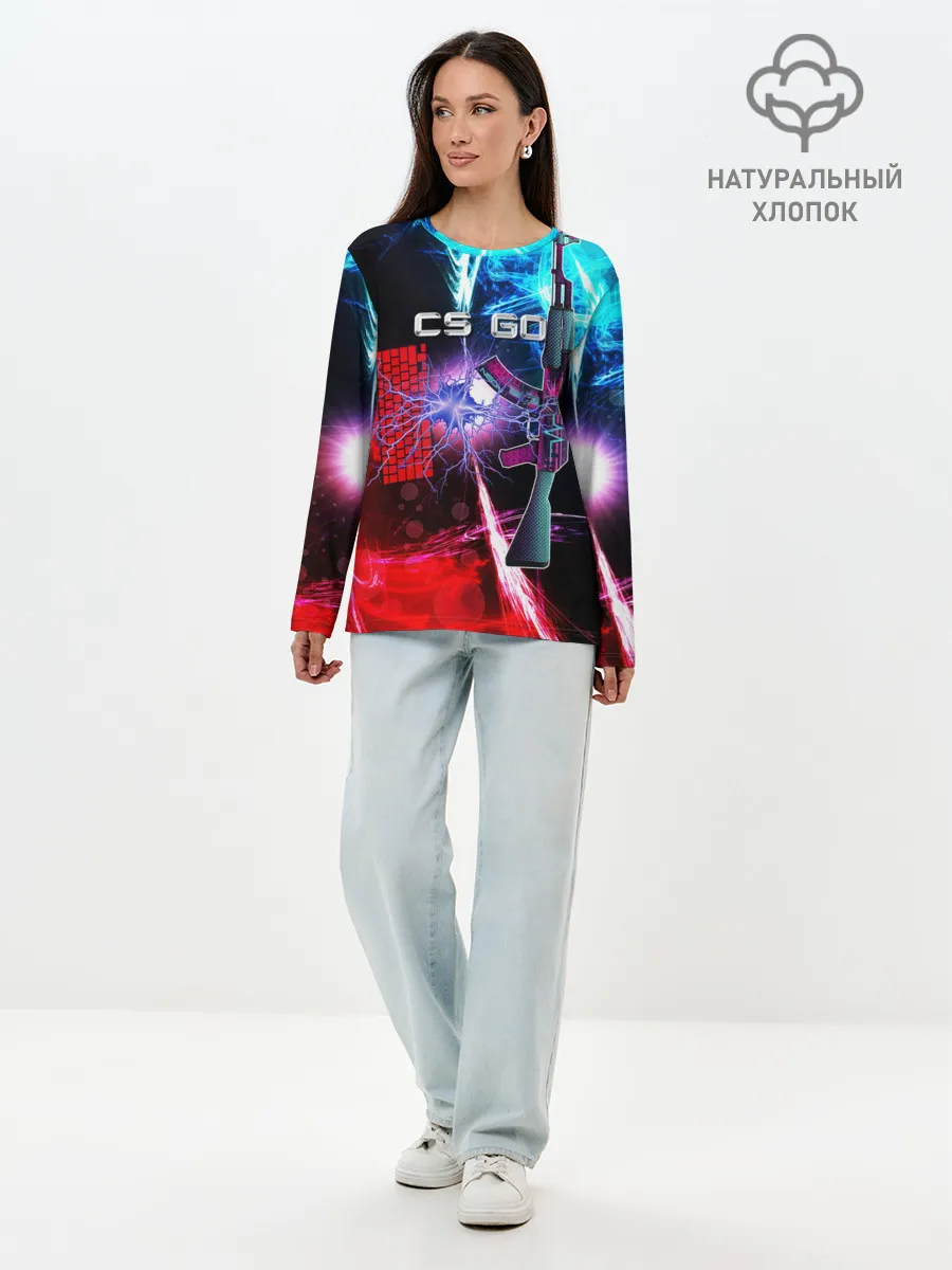 Лонгслив женский. Хлопок / cs:go