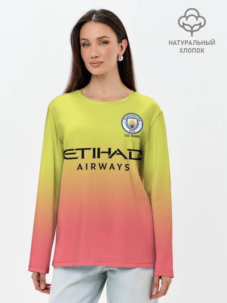 Лонгслив женский. Хлопок / Manchester City third 19-20