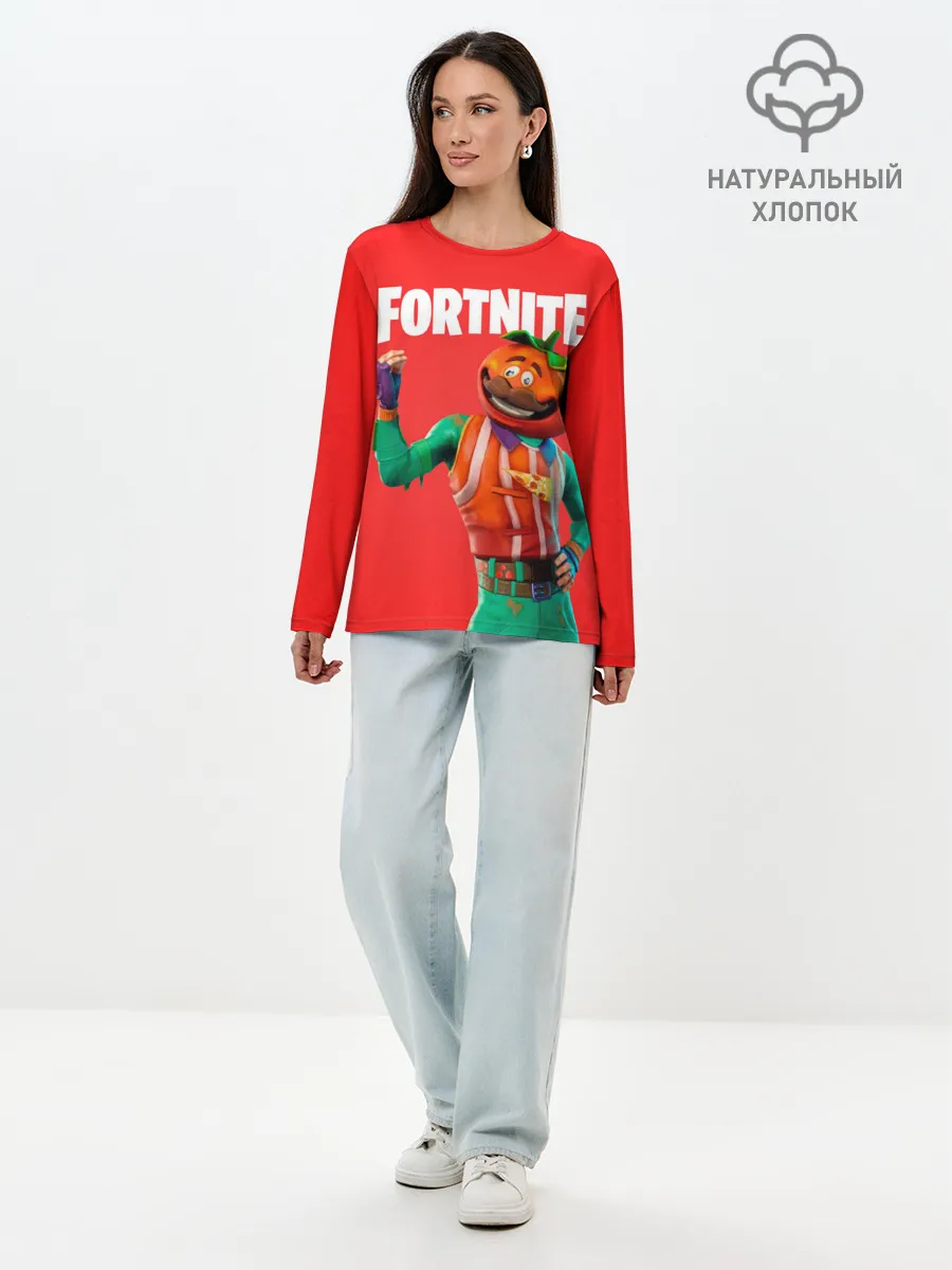 Лонгслив женский. Хлопок / Fortnite