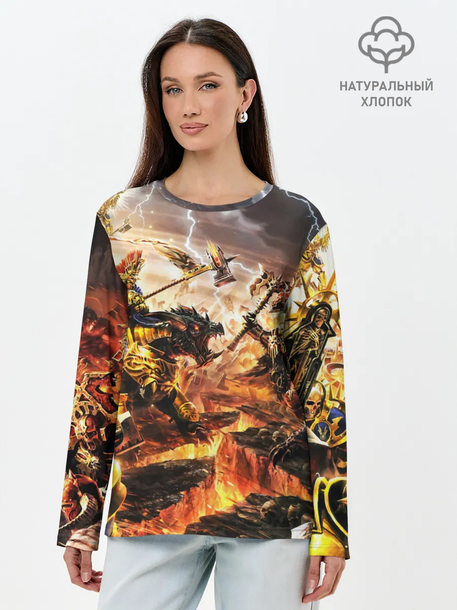 Лонгслив женский. Хлопок / WARHAMMER 40K