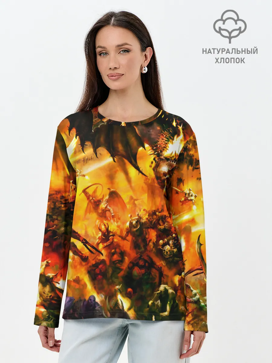 Лонгслив женский. Хлопок / WARHAMMER 40K