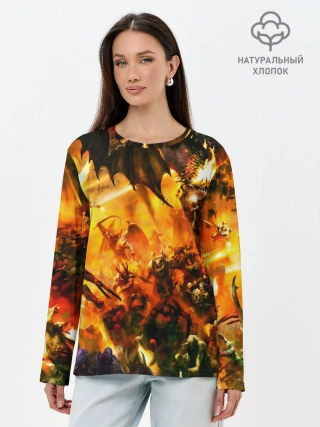 Лонгслив женский. Хлопок / WARHAMMER 40K