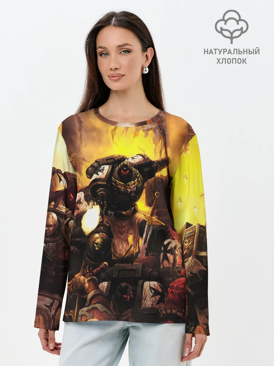 Лонгслив женский. Хлопок / WARHAMMER 40K