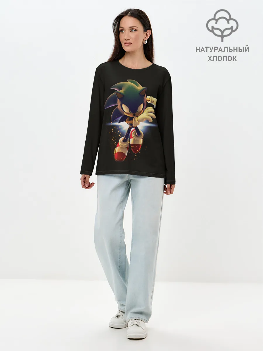 Лонгслив женский. Хлопок / Sonic