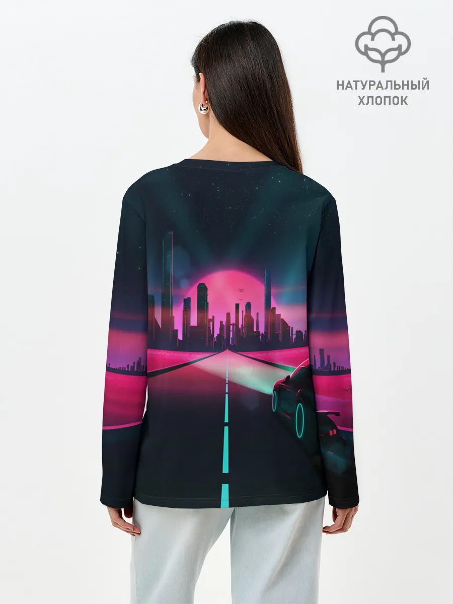 Лонгслив женский. Хлопок / НЕОНОВЫЙ ГОРОД