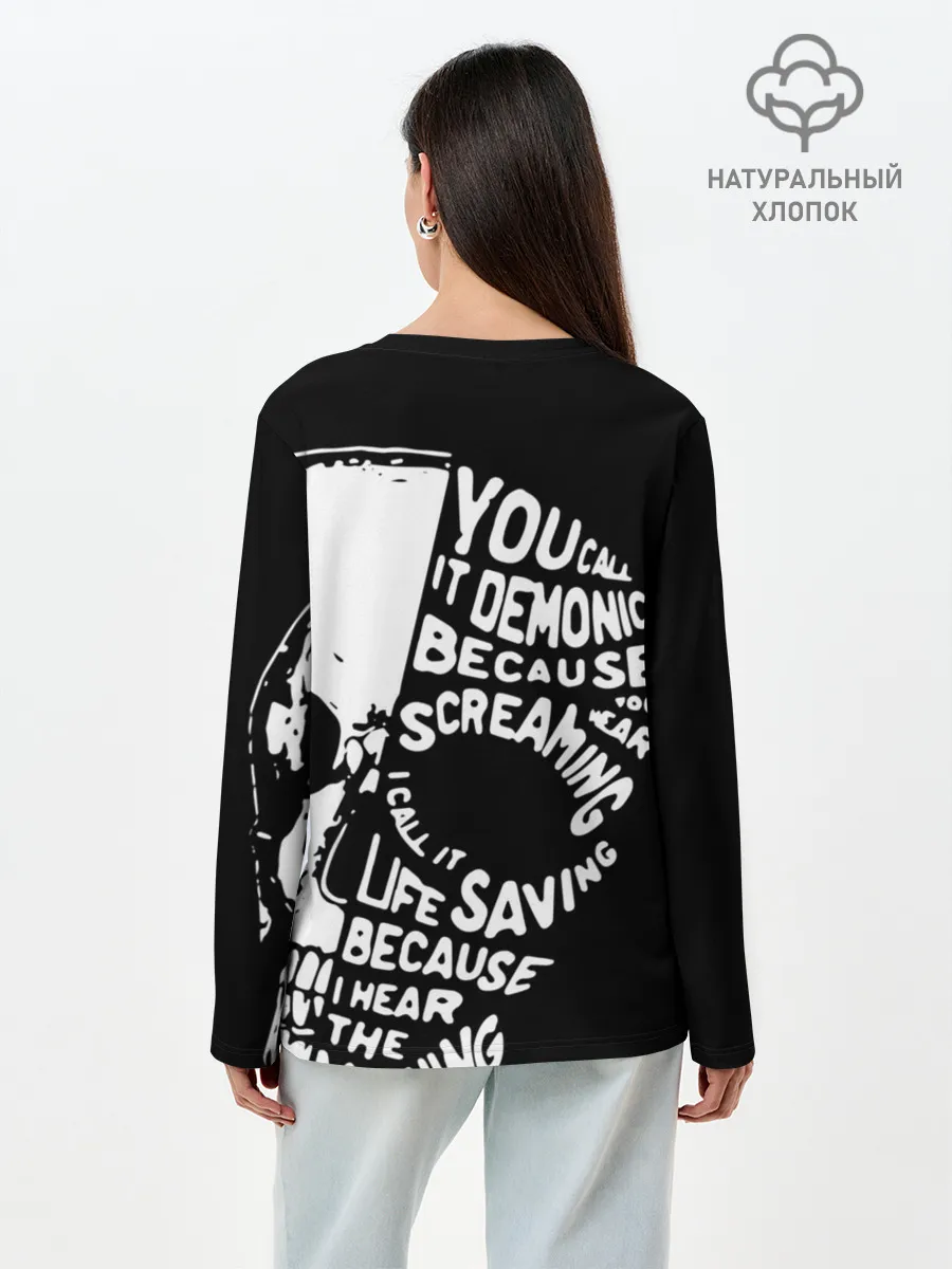 Лонгслив женский. Хлопок / Slipknot
